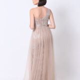 One-Shoulder Beige-Rose Dress - Image 3