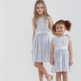 White and Blue Striped Dress - Image 3